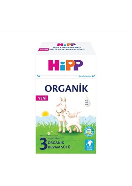 3 Organik Keçi Sütü Bazlı Bebek Sütü 400 G