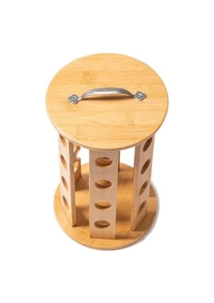 Bambu Ayaklı Kapsül Kahve Standı Organizer – Geniş Depolama Kapasiteli, Doğal Ahşap Malzemeden Şık ve Kap Dayanıklısül Düzenleyici, Kahve Kapsül Saklama (24 Gözlü Dönebilir) modelleri