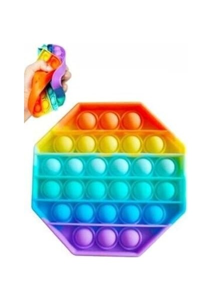 Bambapaw Atıcı Rahatlatıcı Duyusal Oyuncak Gökkuşağı Sekizgen