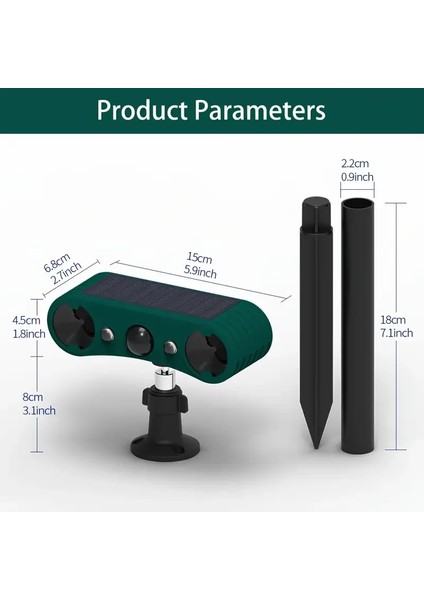 Egonex Güneş Enerjili Ultrasonik Hayvan Kovucu EG-26951 modelleri