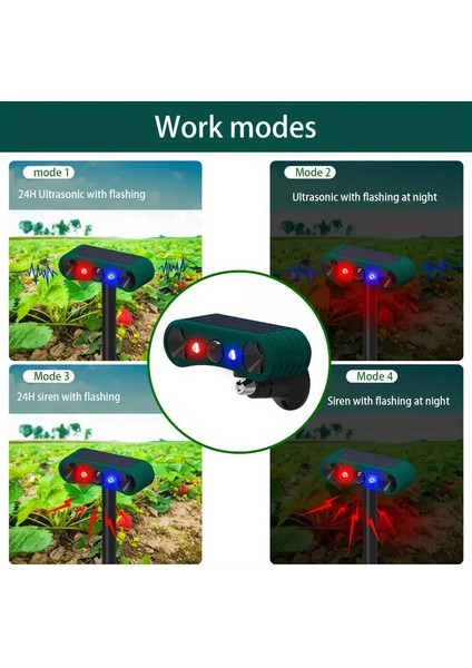 Egonex Güneş Enerjili Ultrasonik Hayvan Kovucu EG-26951 indirimleri