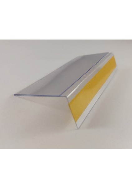 Pvc Yapışkanlı Açılı Raf Etiketliği 6cm x 10 cm - 50'li Paket - PL-60100