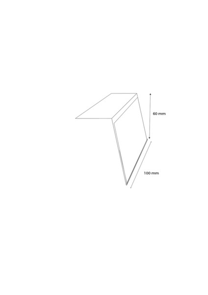 Pvc Yapışkanlı Açılı Raf Etiketliği 6cm x 10 cm - 50'li Paket - PL-60100 fiyatları