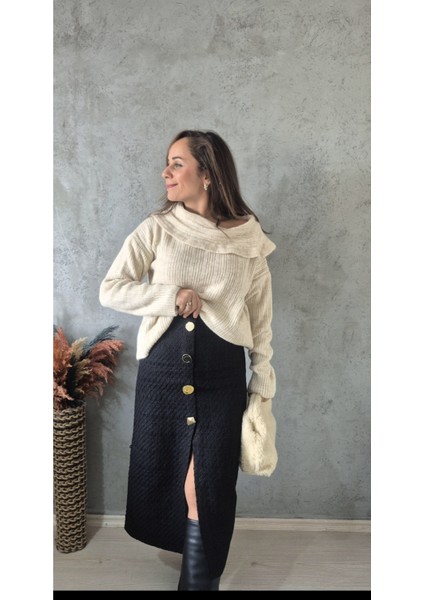 Gold Düğmeli Tüvit Etek modelleri