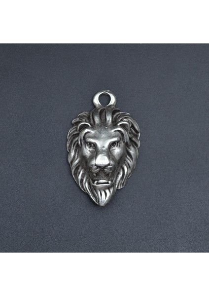 Aslan Gümüş Kaplama Kolye Ucu