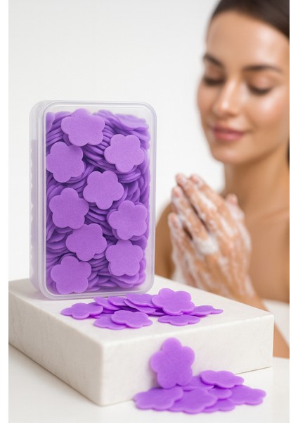 Parfümlü Elde Eriyen Kağıt Sabun - 100 Lü Paket Sihirli Sabun – Hijyenik Seyahat Kutusu 722443