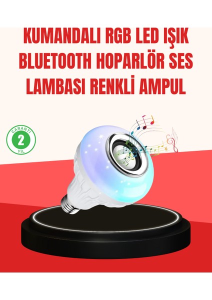 Akıllı LED Ampul – E27 Uyumlu ve Müzik Çalarlı Tasarım - BI001V-4YYZK8