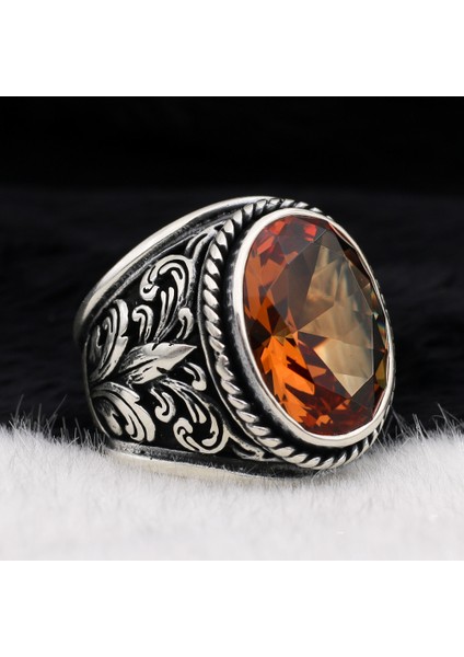 Aydınlatmaya Göre Renk Değiştiren Zultanit Taşlı 925 Ayar Gümüş Erkek Yüzük fiyatları