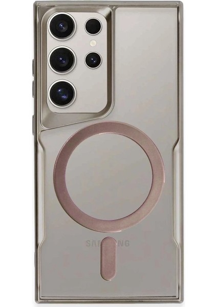 Samsung Galaxy S24 Ultra Kılıf Boyi Magsafe Silikon Kapak - Titan GRI-(5796) - BI001V-4Y7C08
