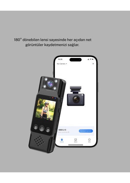 180 Derece Dönebilen Mini Kamera Full Hd Tft Ekran Hareket Sensörlü - BI001V-4YVIQ4 fırsatları