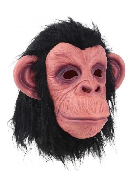 Siyah Saçlı Lateks Şempanze Maskesi modelleri