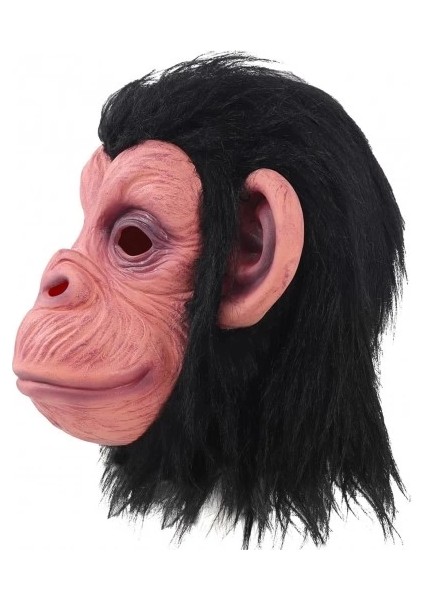 Siyah Saçlı Lateks Şempanze Maskesi indirimleri