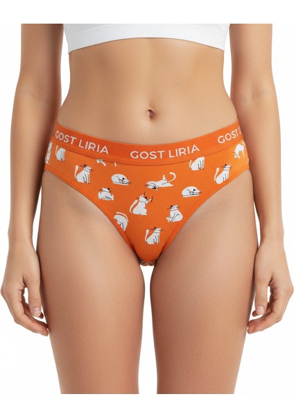 Gost Liria -Silver Cat Desenli Kadın String Külot modelleri