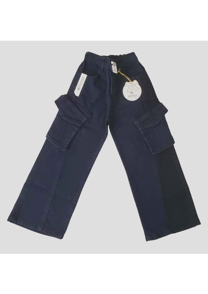 429748 Kız Kot Pantolon 9/12 Yaş - Siyah - 11-12 Yaş