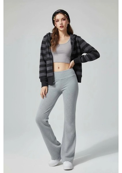 Füme Siyah Çizgili Kapüşonlu Y2K Vintage Unisex Hırka fiyatları