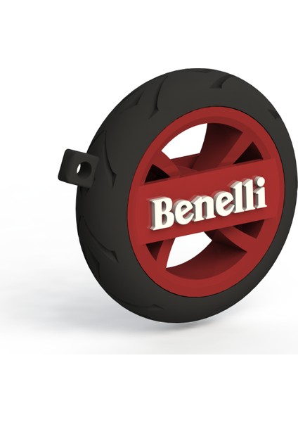 Benelli Logolu Özel Tasarım Lastik Detaylı Motosiklet Anahtarlığı modelleri
