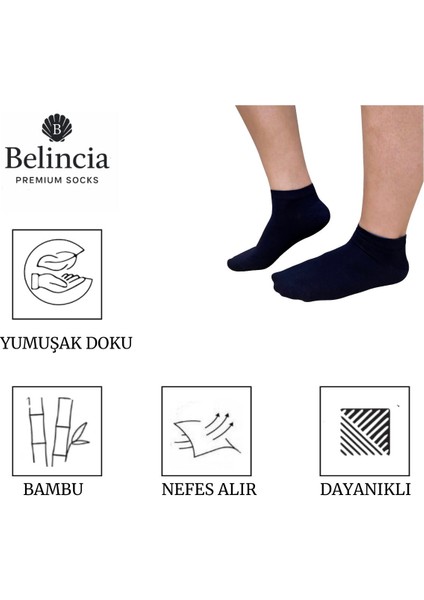 Bambu Kadın Patik Dikişsiz Lacivert 6'lı Paket fiyatları