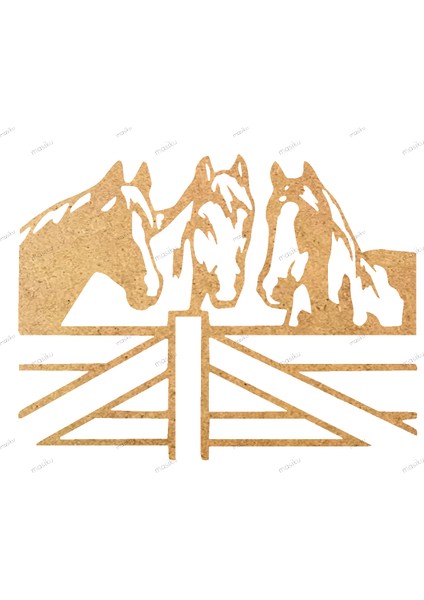 10'lu Paket Ahşap Duvar Dekoru - ST_00431 - 8 x 6 cm