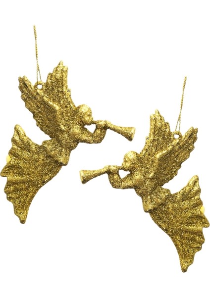 Yılbaşı Ağacı Için 2'li Melek Figür Seti, Şık ve Parlak Tasarım