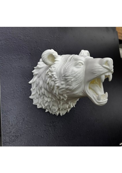 Dekoratif Beyaz Ayı Duvar Heykeli Asılabilir Hediyelik 25X19 cm - BI001V-4YVOX7 modelleri