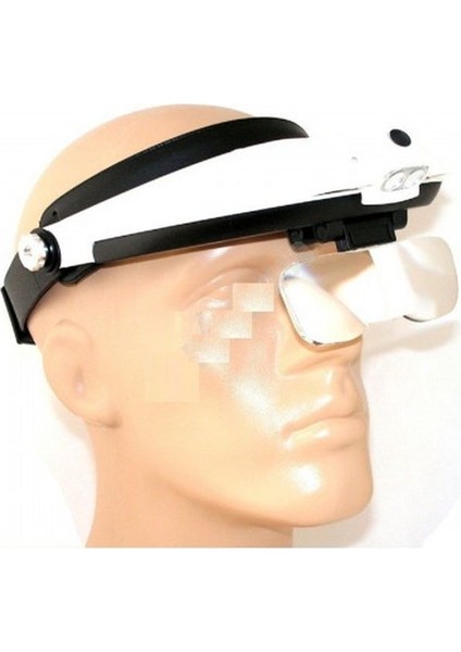 5 Mercekli Çok Fonksiyonlu Başlık Tip Işıklı Büyüteç MG-81001-G fırsatları