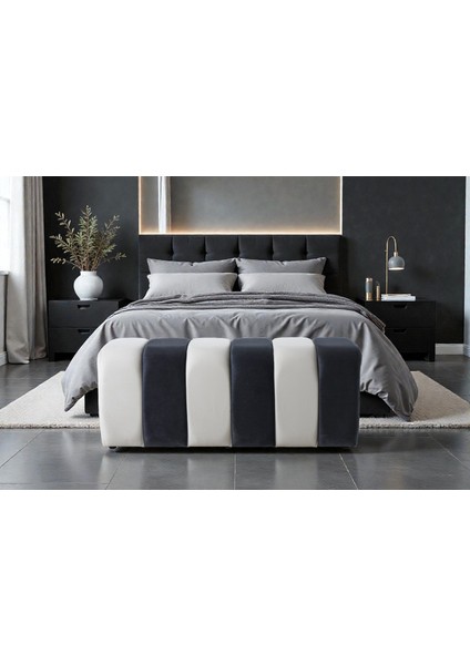 Antrasit-Beyaz Bench – Yatak Önü / Yatak Ucu için Modern Şık Seçim