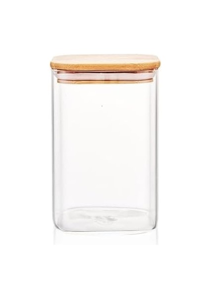 1100ML Sızdırmaz Vakumlu Bambu Kapaklı Borosilikat Cam Kavanoz – Hava Geçirmez & Dayanıklı Gıda Saklama Kabı (10CM x 17CM) modelleri