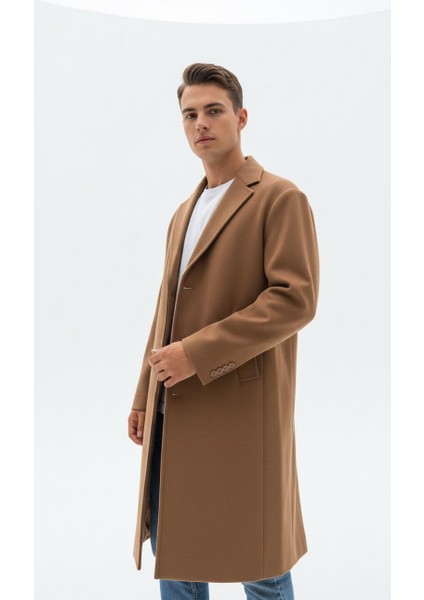 Erkek Kaşe Uzun Palto – Kışlık, Kuşaklı, Şık Modern Tasarım fiyatları