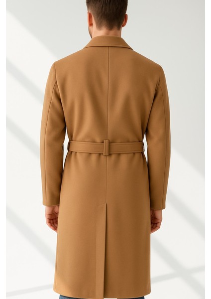 Erkek Kaşe Uzun Palto – Kışlık, Kuşaklı, Şık Modern Tasarım modelleri