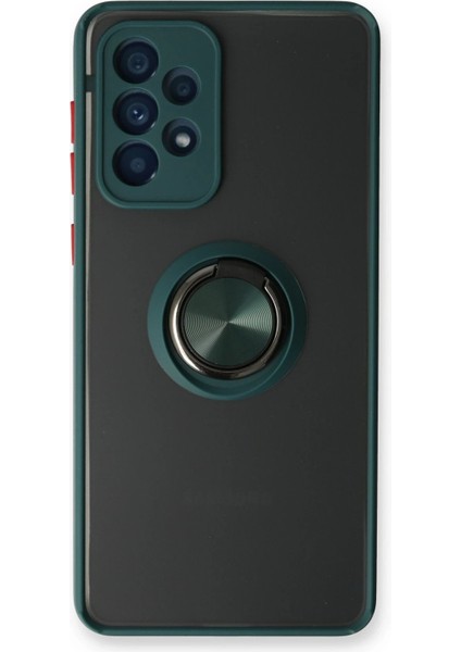 Samsung Galaxy A53 5g Kılıf Montreal Yüzüklü Silikon Kapak - YEŞIL-(5796) - ME001W-51C8K5