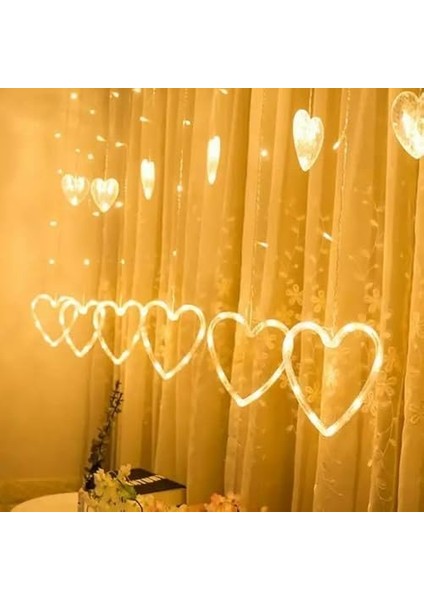 3 Metre LED Işıklı 12&apos;li Kalp Işık Zinciri Dekoratif Aydınlatma Ev Dekorasyonu Süsleme Salon Oda Merdiven Balkon Süslemeleri Için Yılbaşı Eğlence Doğum Günü Özel Aydınlatma fiyatları