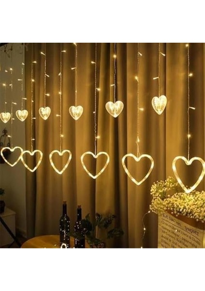 3 Metre LED Işıklı 12&apos;li Kalp Işık Zinciri Dekoratif Aydınlatma Ev Dekorasyonu Süsleme Salon Oda Merdiven Balkon Süslemeleri Için Yılbaşı Eğlence Doğum Günü Özel Aydınlatma modelleri