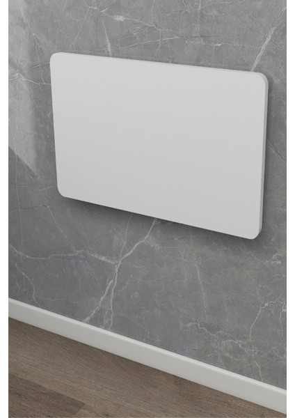 60X140 cm 4 Köşesi Oval Beyaz Duvara Monte Kırma Katlanır Mutfak Masası modelleri