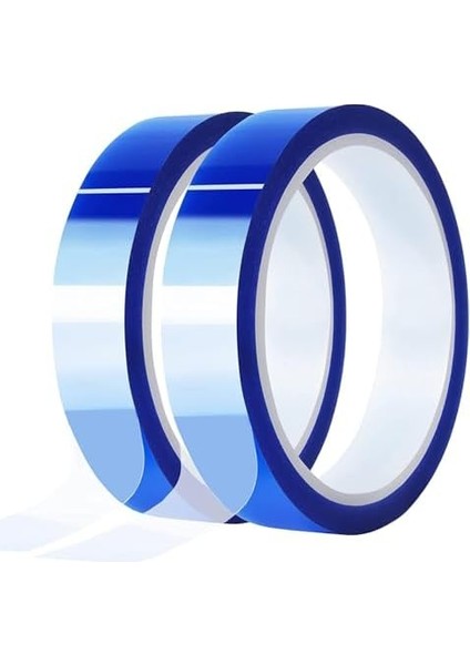 Isı Bandı, 2&apos;li Paket Yüksek Sıcaklık Dayanıklı Bant, Kalıntı Bırakmayan Yüksek Sıcaklık Bandı, Isı Transferi Maskeleme ve Isı Presleme Için Dayanıklı Bant Seti (Mavi 20MMX33M)