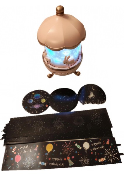 Bluetooth Çocuk Gece Lambası Projeksiyon Işıldak Film Rulo indirimleri