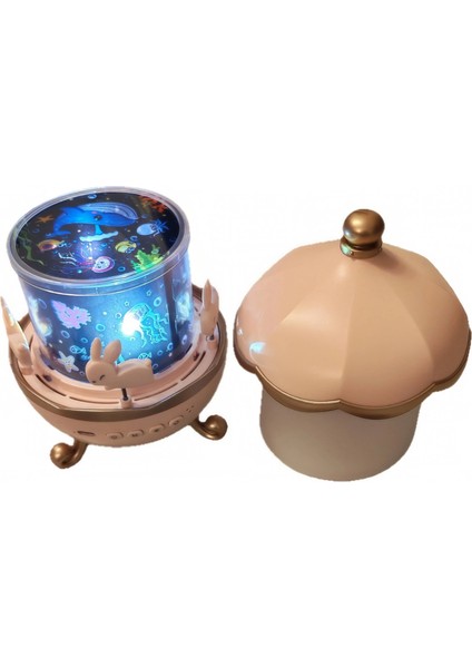 Bluetooth Çocuk Gece Lambası Projeksiyon Işıldak Film Rulo