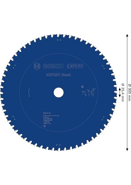 Professional Expert Serisi Metal Için Daire Testere Bıçağı 305*25,40 mm 60 Diş fiyatları