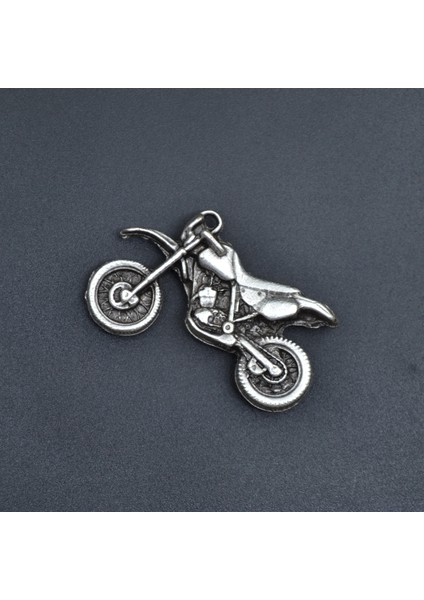 Cross Motor Gümüş Kaplama Kolye Ucu