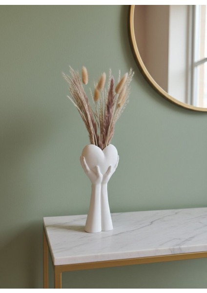 Trend El Tasarımı Kalp Vazo | Modern Ev Dekoru