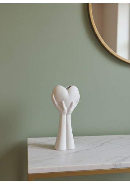 Trend El Tasarımı Kalp Vazo | Modern Ev Dekoru fiyatları