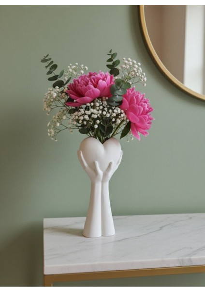 Trend El Tasarımı Kalp Vazo | Modern Ev Dekoru modelleri