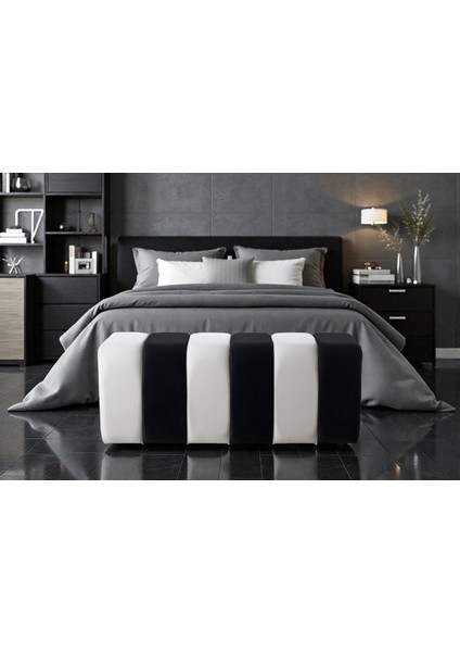 Siyah-Beyaz Bench – Yatak Önü / Yatak Ucu için Şık Modern Seçim