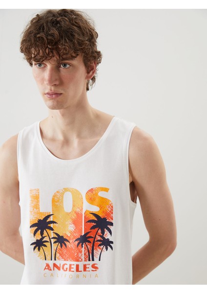 Yeni Sezon Los Angeles Baskılı Erkek Kolsuz Tişört