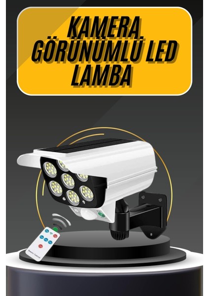 LED Lamba-Güneş Paneli Destekli Uzaktan Kumandalı Solar LED Lamba - BI001V-4YYCS3