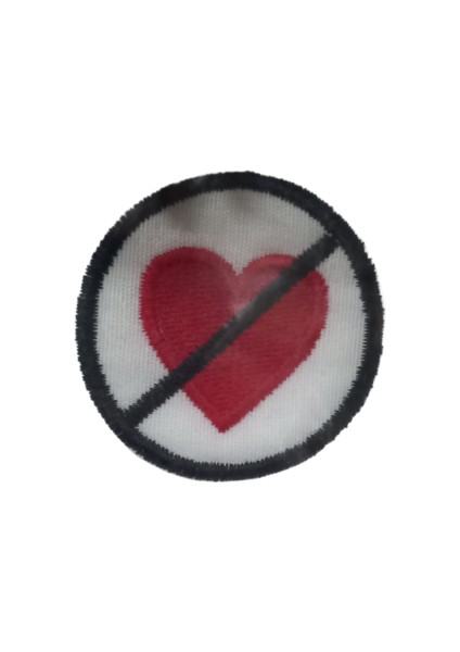 Aplike Ütü Ile Yapışan Kalp Girilmez Arma 3 cm