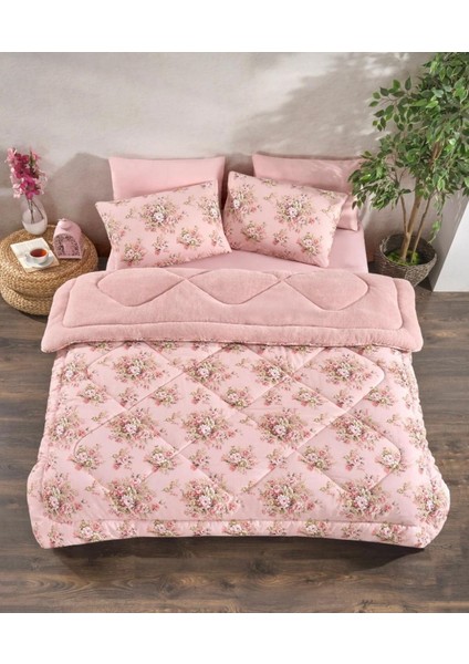 Çift Kişilik Çift Taraflı Welsoft Silikon Yorgan 195X215 + 2 Adet Yastık Kılıfı