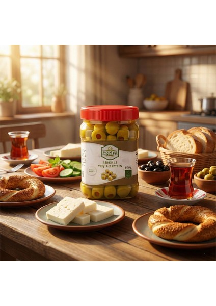 Biberli Yeşil Zeytin 500 G – Doğal Fermente, Katkısız, Ege Sofralarının Lezzeti fiyatları