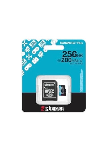 256GB Canvas Go Plus Microsd Card | Up To 200MB/S | 10, Uhs-I, U3, V30, A2 | SDCG4/256GB modelleri