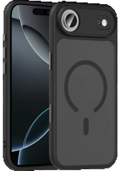 Apple iPhone 17 Air Megane Magsafe Kapak - Siyah