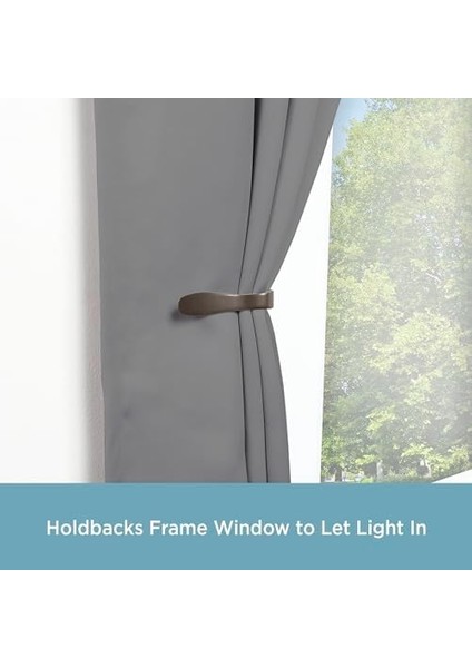 Galeri Dekoratif Perde ve Perde Askısı, 2&apos;li Set, Koyu Gri (Gunmetal) modelleri